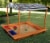 KidKraft Outdoor Children's Sandbox with Canopy - Navy & White Perspective: top