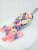 Gummi Hugs and Kisses X O pink purple gummy Valentine Candy 1 pound Perspective: top