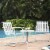 GRACIE 3 PIECE OUTDOOR CONVERSATION SEATING SET - 2 CHAIRS & SIDE TABLE IN ALABASTER WHITE Perspective: top