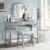 Furniture Vista Wood Vanity Stool in Gray-Crosley Perspective: top