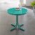 Furniture Retro Sturdy Steel Metal Patio End Table in Surf Green-Crosley Perspective: top