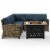 Furniture Bradenton Polyester 4 Piece Patio Fire Pit Sectional Set in Blue-Crosley Perspective: top