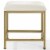 Crosley Aimee Faux Leather Vanity Stool in Soft Gold Perspective: top