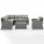Crosley Bradenton 5 Piece Wicker Patio Sectional Set in Gray Perspective: top