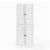 Crosley Clifton 4 Door Pantry in Distressed White Perspective: top