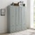 Crosley Furniture Harper Modern Wooden Pantry Closet in Gray (Set of 3) Perspective: top