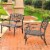 SEDONA 2 PIECE CAST ALUMINUM OUTDOOR CONVERSATION SEATING SET - 2 CLUB CHAIRS BLACK FINISH Perspective: top
