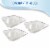 9.6  Clear Medium Square 64 oz. Bowl Disposable PET Lids (48 Lids) Perspective: top