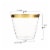 9 oz. Clear with Metallic Gold Rim Round Disposable Plastic Cups (240 Cups) Perspective: top