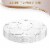 12  Clear with Silver Round Section Tray Disposable Plastic Seder Plates (24 Plates) Perspective: top