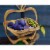Juvale Apple Design Collapsible Bamboo Fruit Bowl - Fruit Basket, Brown, 10.5 x 11.7 x 8.7 Perspective: top