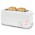 Elite Cuisine 4-Slice Long Slot Cool Touch Toaster - White Perspective: top