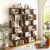Slickblue 6 Tier S-Shaped Bookshelf Storage Display Bookcase Decor Z-Shelf Perspective: top