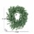 Mondawe 24.5" Green Leaves Wreath Mixed Leaves Artificial Wreath Christmas Decor Perspective: top