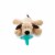 WubbaNub Brown Puppy Pacifier in Cube Perspective: top
