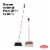 OXO Large Extendable Broom and Dustpan 2 Piece Upright Cleaning Sweeper Set Perspective: top