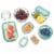 OXO Good Grips 16 Piece Glass Food Storage Round Square Container Set with Lids Perspective: top