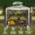 CLAM Quick-Set Traveler 6 x 6 Ft Portable Outdoor 4 Sided Canopy Shelter, Tan Perspective: top