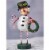 Lori Mitchell Chilly Willy Polyresin Candy Cane Wreath Snowman 11057 Perspective: top