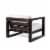Paradise Solid Dark Eucalyptus Outdoor Patio Lounge Chair in Light Gray Fabric Perspective: top