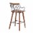 Micah Walnut and Metal Modern 26" Counter Height Bar Stool Perspective: top