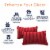 Cheer Collection Set of 2 Throw Pillows Reversible Faux Fur to Microplush - 12 x 20 Perspective: top