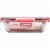 Pyrex Easy Grab 2-Qt Glass Baking Dish with Red Lid (Pack of 18) Perspective: top