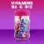 Mentos Sugar Free Chewing Gum with Vitamins B6 C and B12 Berry Flavored (Pack of 8) Perspective: top
