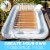 Swimline Luxe Edition Inflatable Suntan Tub Floating Pool Lounger, White & Gold Perspective: top