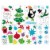 Impact Innovations Multicolored Christmas Window Clings - Total Qty: 24; Each Pack Qty: 1 Perspective: top
