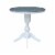 36 in. Counter Height Wood Dining Table with 12 in. Leaf in White/Heather Gray Perspective: top