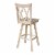Double  X  Back Bar height Stool - With Swivel Seat - 30  Seat Height Perspective: top