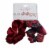 Stud Earring & Maroon Scrunchie Set Perspective: top