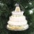 Old World Christmas Wedding Cake. Glass Bride Groom Ornament 32017 Perspective: top