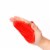 Dog Cat Pet Grooming Brush Comb Hair Rubber Oval Strap Bath Handle Soft Scruber Perspective: top