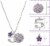 VeryMerryMakering 5th Birthday Purple Necklace, Gift for 5 yo Girl Perspective: top