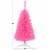 Costway 3 ft Premium Artificial Christmas Mini Tree Holiday Season Pink w/ Plastic Stand Perspective: top