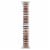 Wallace Silver Stainless Steel & Wood Band for Apple Watch 1,2,3,4,5,6 & SE - Size 38mm/40mm Perspective: top