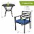 Costway 5PCS Outdoor Patio Dining Chair Table Set Cushioned Sofa Glass Garden Perspective: top