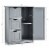 Costway Bathroom Floor Cabinet Side Storage Cabinet with 3 Drawers and 1 Cupboard Grey Perspective: top