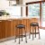Costway Set of 2 29'' Swivel Bar Stool Leather Padded Dining Kitchen Pub Chair Backless Perspective: top