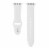 White Silicone Band & Bracelet Bundle for Apple Watch 1,2,3,4,5,6 & SE -  Size 42mm/44mm Perspective: top