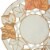 Heritage Lace 12 White and Beige Embroidered Fall Leaf Thanksgiving Doily Perspective: top