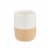 VCNY Home Ceramic Bathroom Accessory Set - White/Tan Perspective: top
