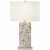 Pacific Coast Lighting Block Mother of Pearl Rectangle Resin Table Lamp in White Perspective: top