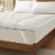 3-Inch Mattress Topper Pillowtop Feather Bed White Goose Feather Cotton Fabric Perspective: top