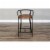 Sunny Designs Metroflex 24  Mid-Century Sturdy Metal Barstool in Rustic Oak Perspective: top