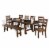 Sunny Designs Tuscany 18  Farmhouse Mahogany Wood Bench in Medium Brown Perspective: top