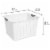 Sterilite Large Deep Durable Ultra Plastic Storage Basket Tote, White (6 Pack) Perspective: top