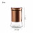 Whole Housewares | 3 Canister Set (28/38/50oz) | Glass Spice Jars | Bronze Cover & Lid Perspective: top